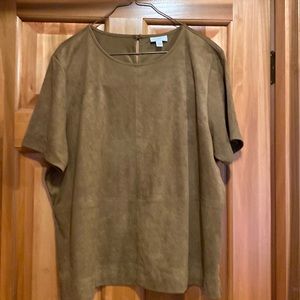 JJill suede-like top. Size XL